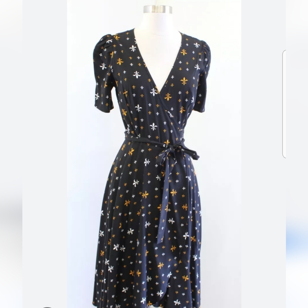 Trashy Diva Fleur De Lis Classic Wrap Dress 10